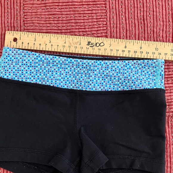 Iviva girls size 6 Black Shorts with Blue Polka Dot Waistband - Picture 8 of 12